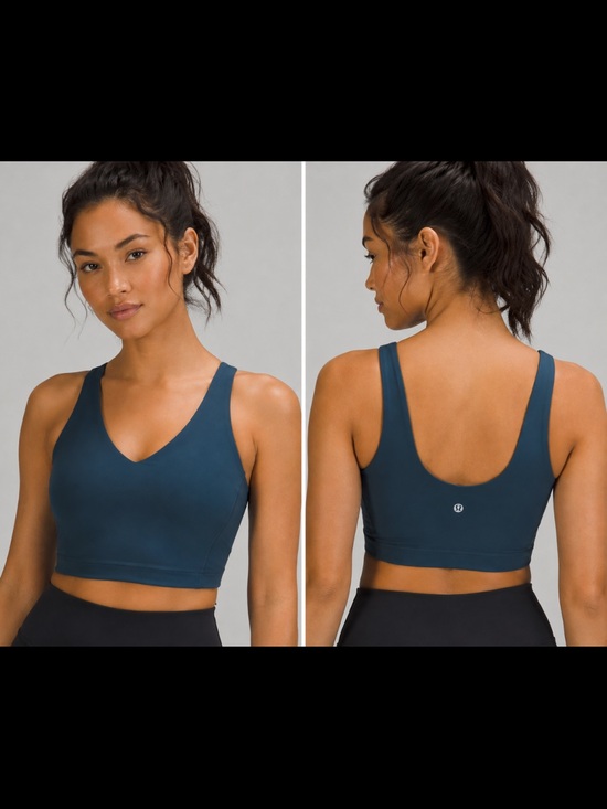 lululemon athletica Tops - #509 Lululemon Align Tank A/B Cup Nulu Cropped Tank Top Sz 14 Indochine Blue NWT